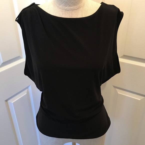 WHBM Black jersey knit tank - Picture 6 of 7
